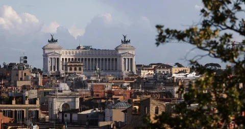 Rome skyline at sunset Video stock 87660661