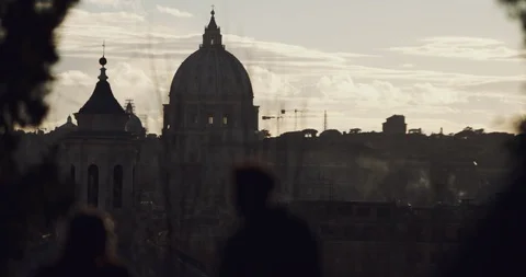 Rome skyline at sunset Stock-Footage 87670416