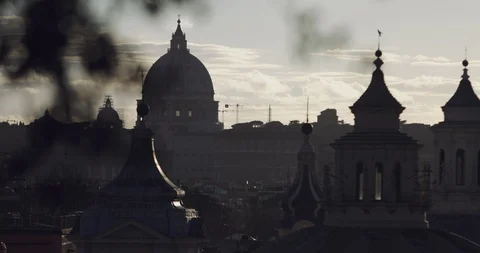 Rome skyline at sunset Video stock 87670604