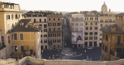 ROME-SPAIN STEPS 4K COVID 19 動画素材 129548505