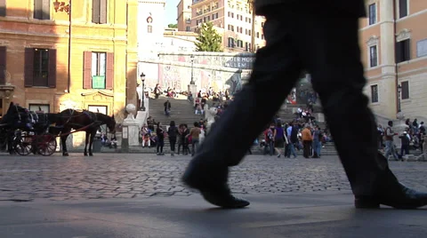 Rome Spanish Steps- 005 Stock Footage 36783929