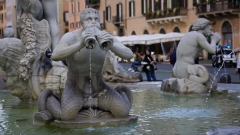 Rome Statues 120fps Slow Motion 4k 5 Stock Footage 255837635