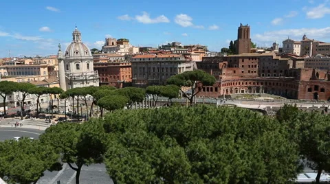 Rome Stone pine center Vídeo Stock 63165732
