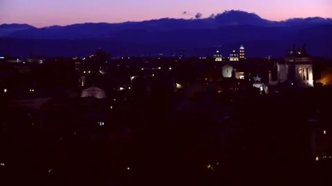 Rome at Sunrise 2 Stock Footage