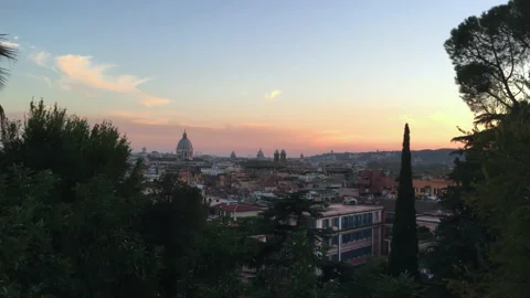 Rome at sunset 스톡 동영상 169340246