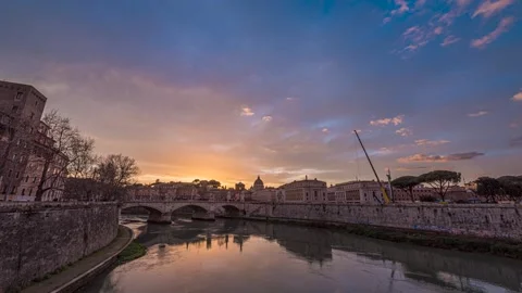 Rome Sunset Stock Footage 296443721