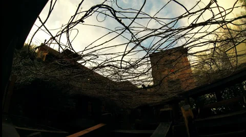 Rome Testaccio - Time Lapse 4k Old Buildings with Vanilla Sky Stock Footage 36037213
