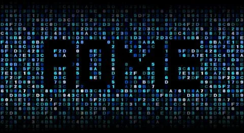 Rome text on hex code illustration Stock Illustration