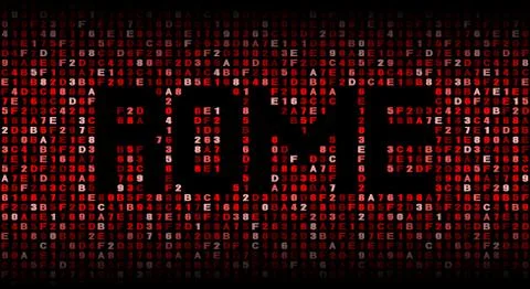 Rome text on hex code illustration Stock Illustration