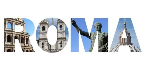 Rome text Stock Photos