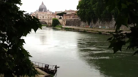 Rome tiber river 스톡 동영상 134194562