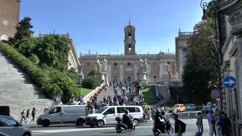 Rome, View of Capitoline Hill. Stock Footage 101860583