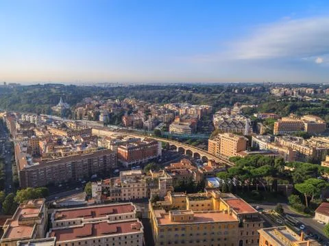 Rome View from the Dome of St. Peter, Stock Photos