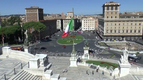 Rome. View of the Piazza Venezia. Stock Footage 101449879