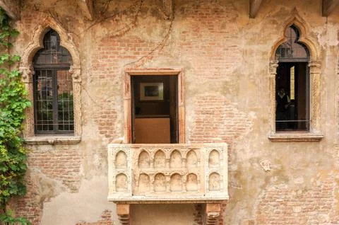 Romeo and Juliet balcony in Verona, Italy Stock Photos
