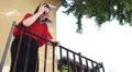 Romeo and Juliet in modern times - man and woman in love - kiss HD Footage