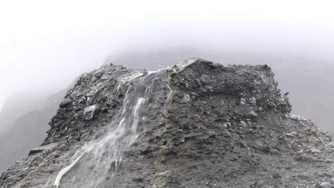 Romerfjord hot mound spring overflow Stock Footage 80821068