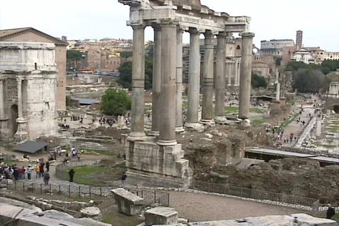 Rome's ancient city Stock Footage