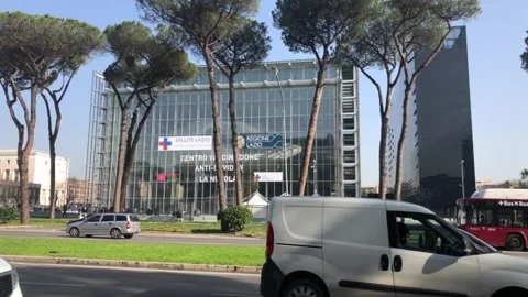 Rome's Convention Centre Now Mass Covid-19 Vaccination Hub Stock Footage 149747744