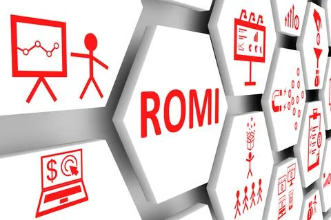 ROMI concept cell background 3d illustration Stock Illustration