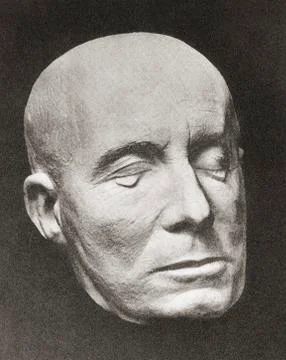 Rommel's death mask. Erwin Rommel, aka Desert Fox, 1891 -1944. Germ 스톡 사진