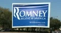 Romney Sign 02 HD Footage