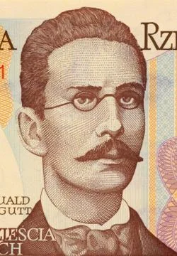 Romuald Traugutt on 20 Zlotych 1982 Banknote from Poland Stock Photos