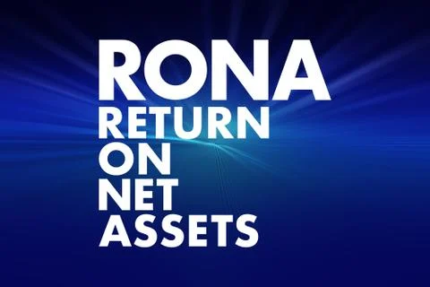 RONA - Return On Net Assets acronym, business concept background Stock Illustration