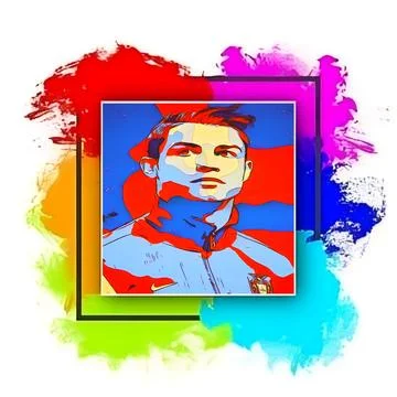"Ronaldo's Magic Touch: Artwork Portrays Resilience" Stock Photos