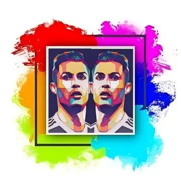 "Ronaldo's Magic Touch: Artwork Portrays Resilience" Foto stock