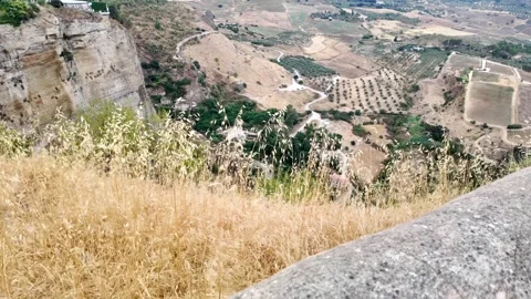 Ronda Spain Cliffside View Over Andalusian Countryside Stock Footage 345554065