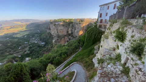 Ronda Spain panoramic view 스톡 동영상 154547898