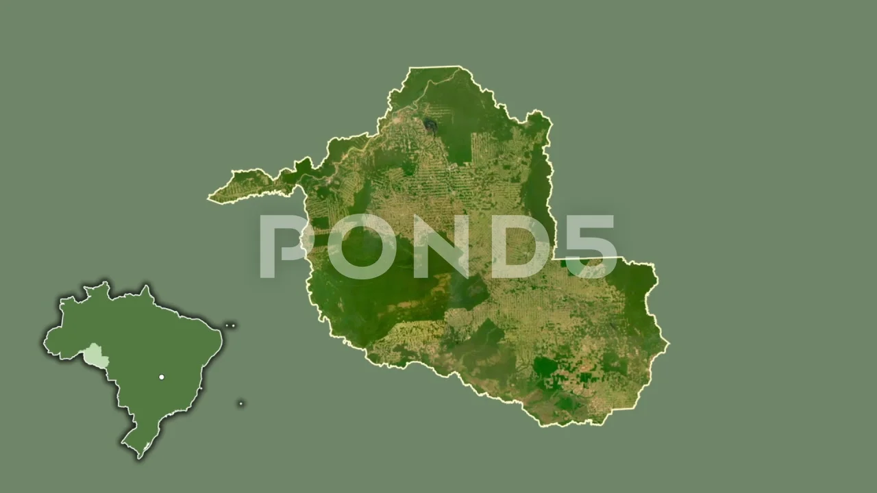 Map of Rondônia, state of Brazil