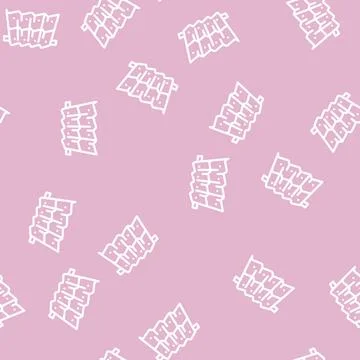 Roof building material line vector seamless pattern Stock Illustration