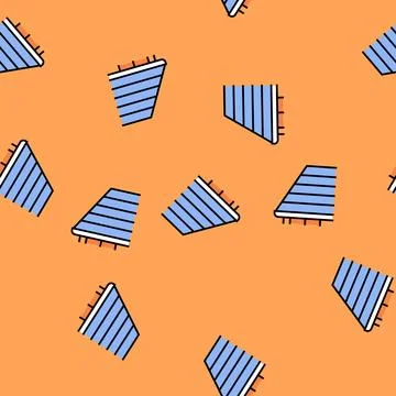 Roof building structure vector seamless pattern Stock Illustration
