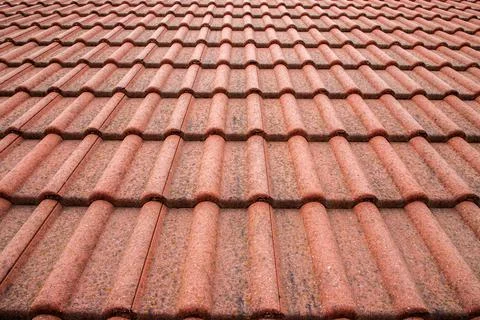 Roof with ceramic tiles Stock Photos