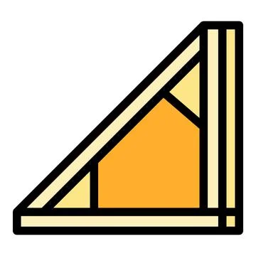 Roof construction icon vector flat Stock Illustration