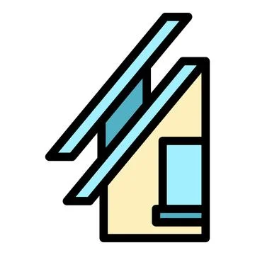 Roof construction icon vector flat Stock Illustration