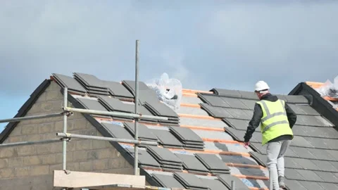 Roof contractor Stock Footage 137016325