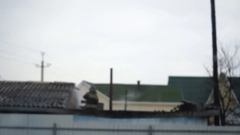 Roof damaged by fire Stock-Footage 115120087