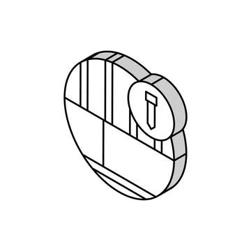 Roof deck isometric icon vector illustration Stock Illustration