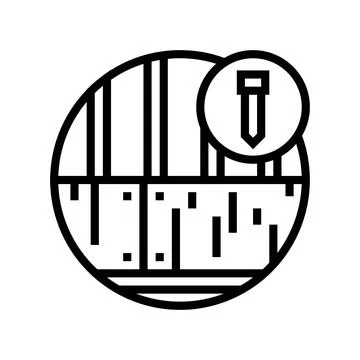 Roof deck line icon vector illustration Stock Illustration