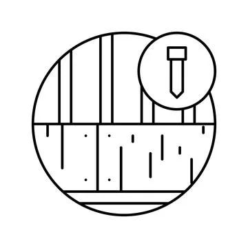 Roof deck line icon vector illustration Stock Illustration