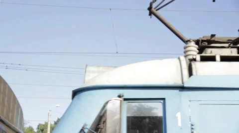 Roof of the moving train Stock Footage 8693292