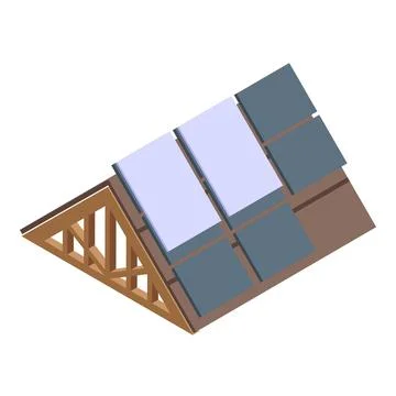 Roof panel icon isometric vector. House repair Stock Illustration