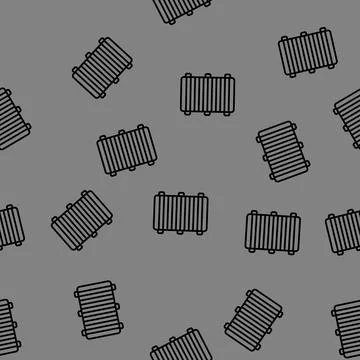 Roof rack accessory vector seamless pattern Illustrazione stock