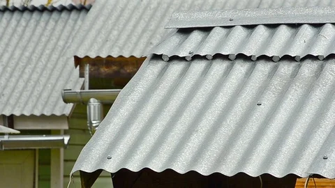 The roof rain wind drain 2 Stock Footage 85096643