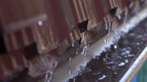 Roof in the raining time Stock Footage 145409716