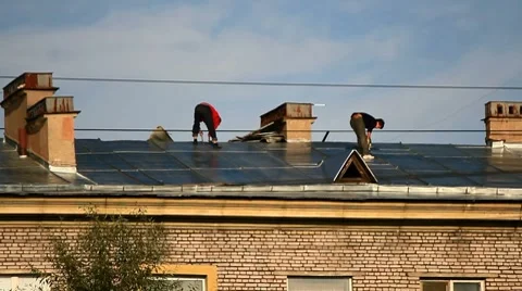 Roof repairs Stock Footage 8680806