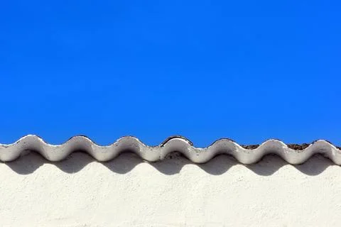 Roof with ripple pattern Stock Photos